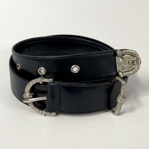 Roberta di Camerino Navy Blue with Silver Ornate Buckle
